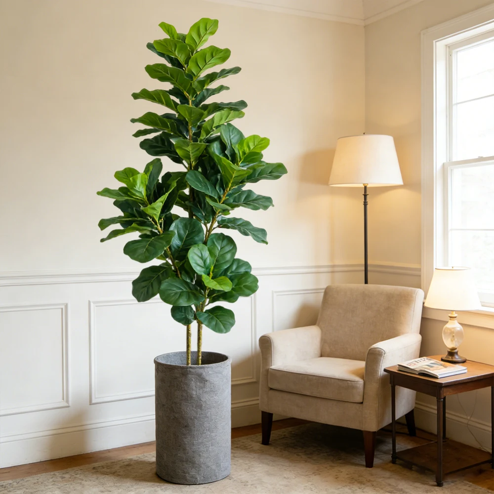 64/122cm Artificial Fiddle Fig - Ficus Lyrata Tree recension och pris