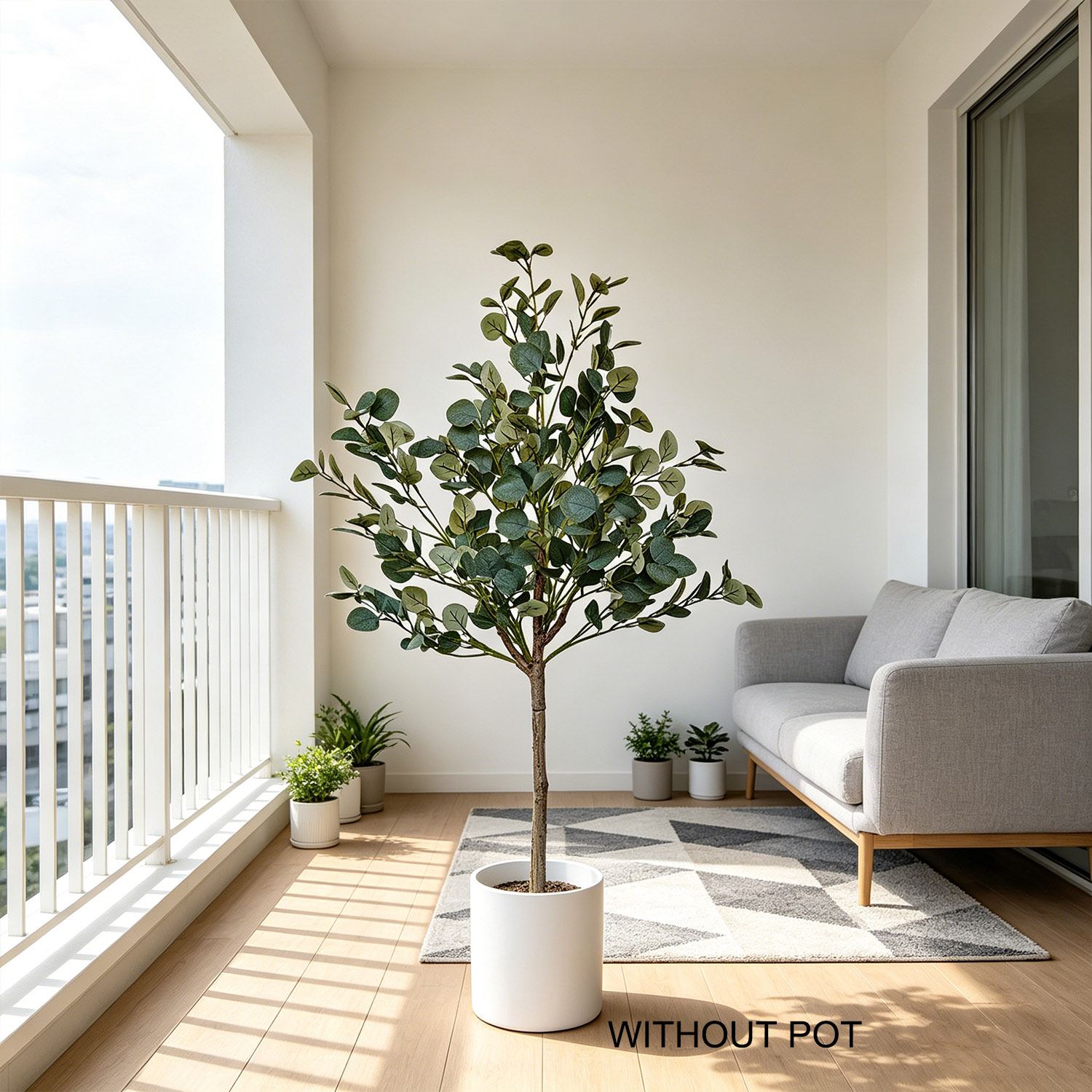 140cm Artificial Eucalyptus Pl - Ficus Lyrata Tree recension och pris