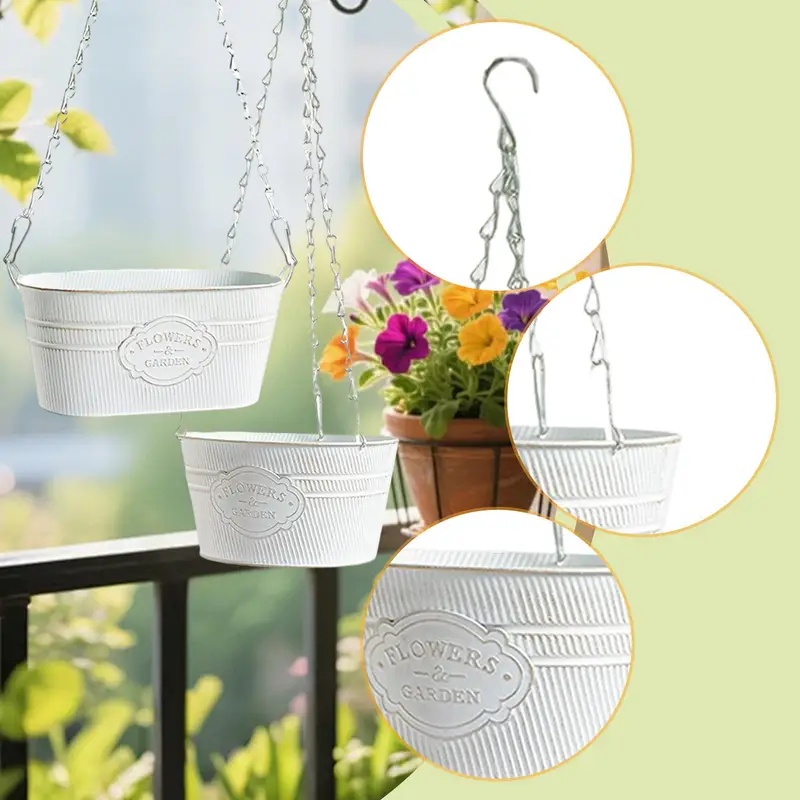 Hanging Wrought-Iron Planters, - Spider Plant Hanging recension och pris