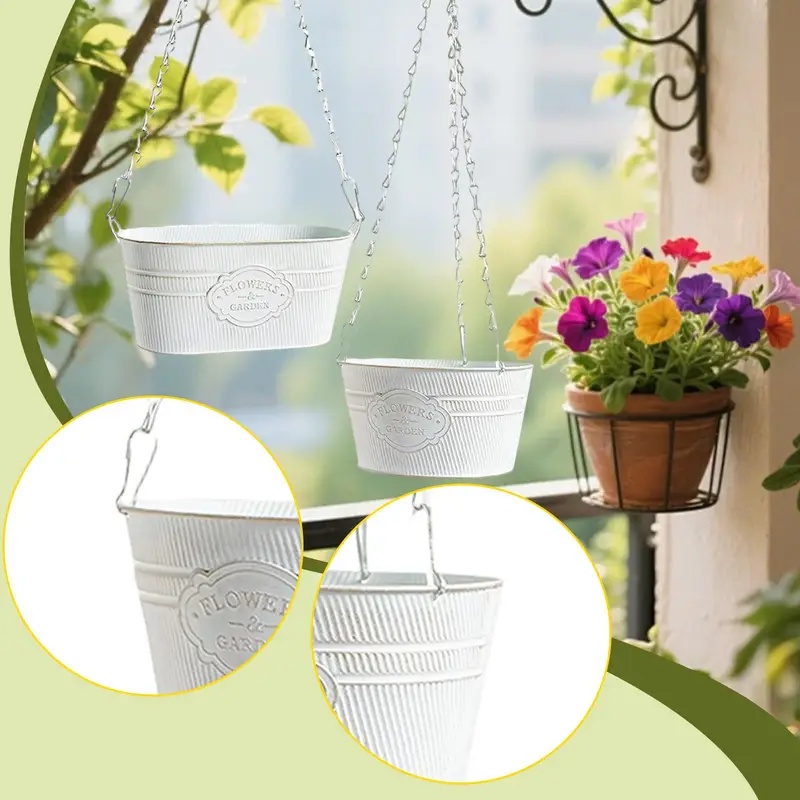 Hanging Wrought-Iron Planters, - Spider Plant Hanging recension och pris