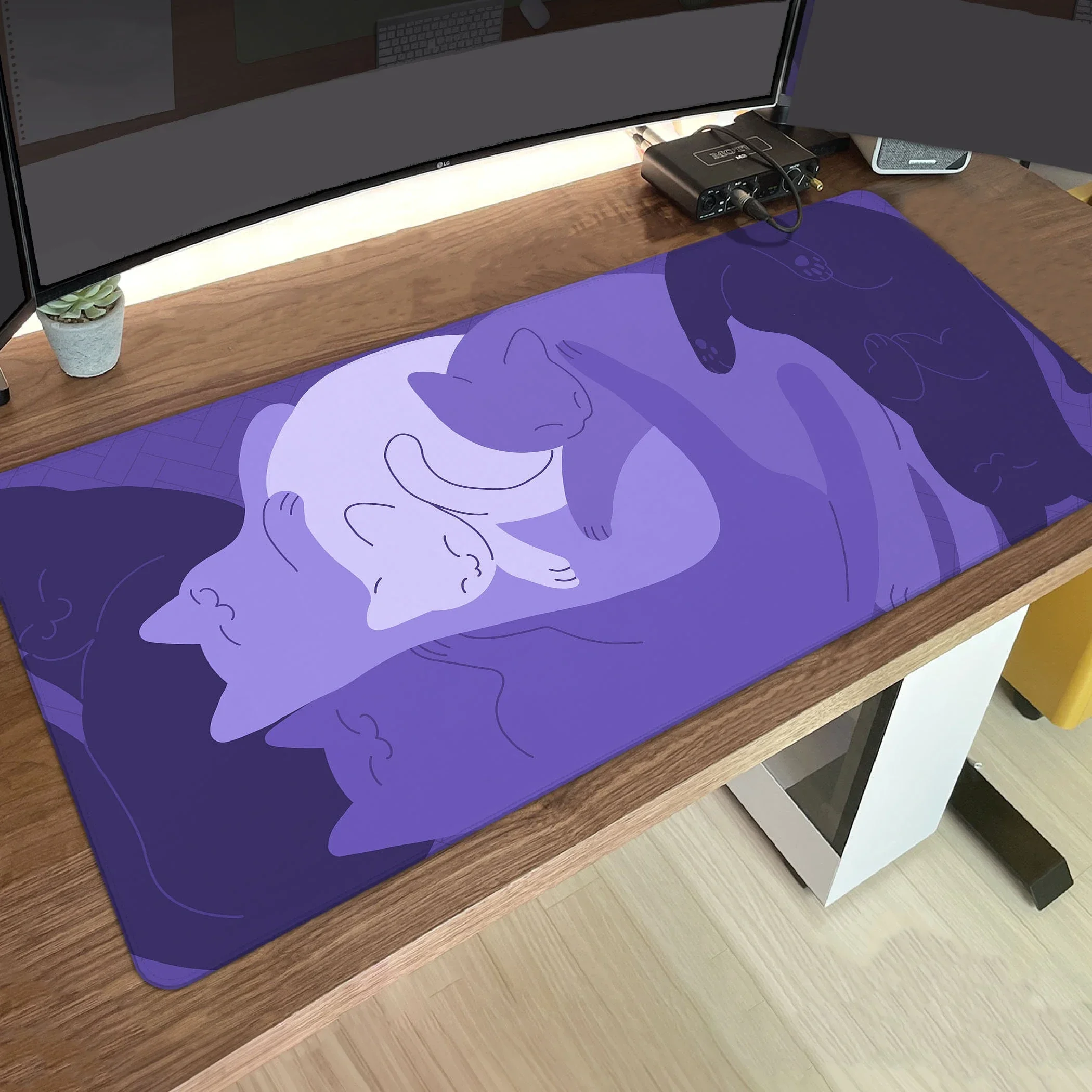 Purple Cats Desk Mat Cat Mouse - Tradescantia Purple recension och pris