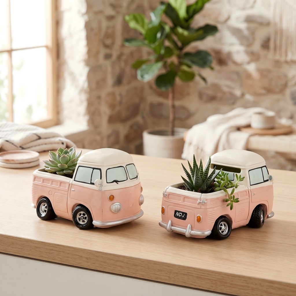 Vintage Pink Mini Bus Succulen - Echeveria Succulent recension och pris